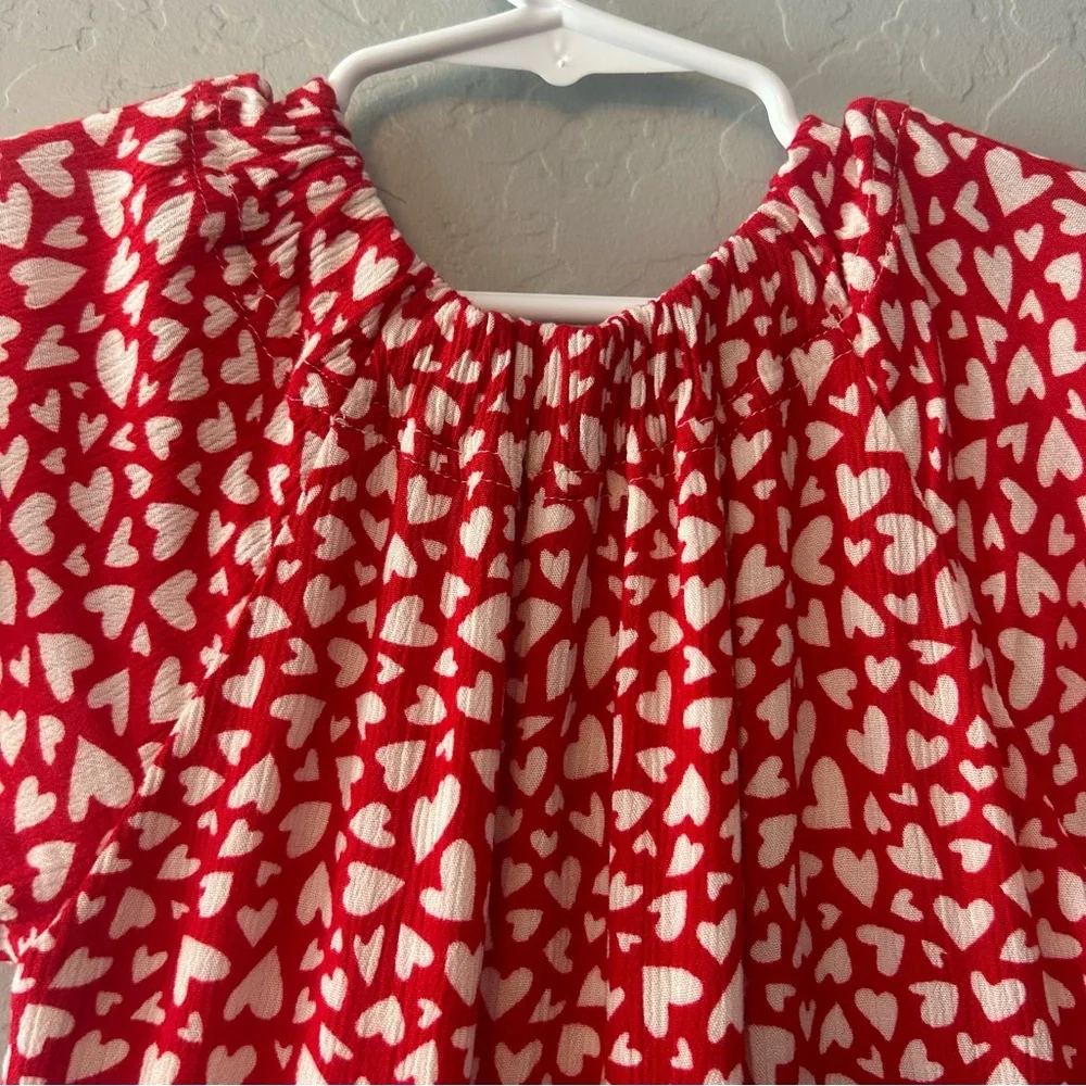 Gymboree red and white heart print valentines day dress size 4